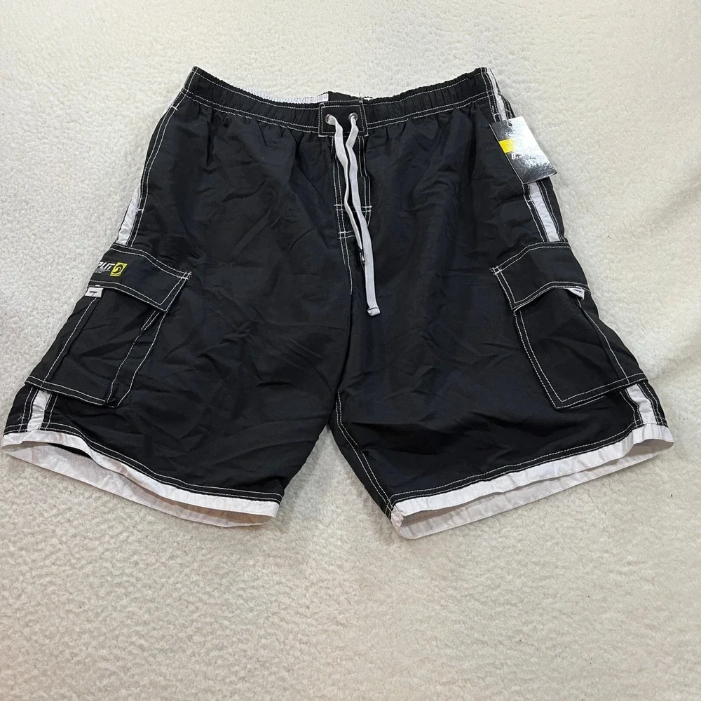 Banana Split B.Split Swim Shorts Mens 3XL Black ME12 Cargo Boardshorts NWT